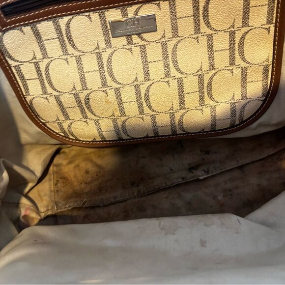 Carolina herra logo handbag ch purse medium tote big signature shoulder bag - Picture 2 of 10